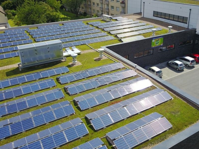 نظام تركيب سقف الألواح الشمسية المائلة